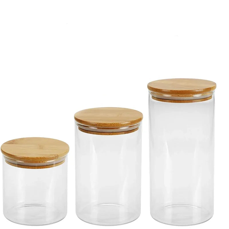 Set de 5 Tarros con Tapa Hermética