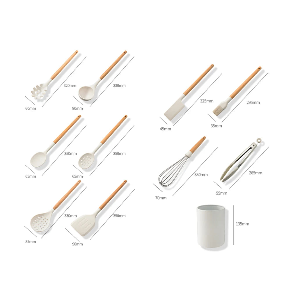 Set de 10 Utensilios de Cocina de Silicona