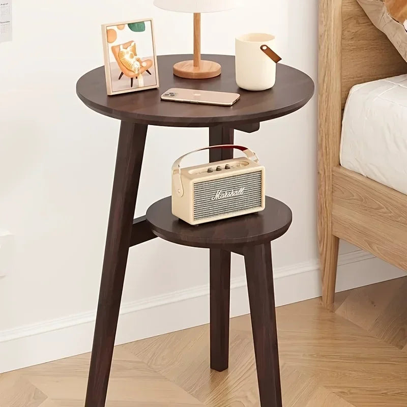 Mesa Auxiliar Redonda de Bambú