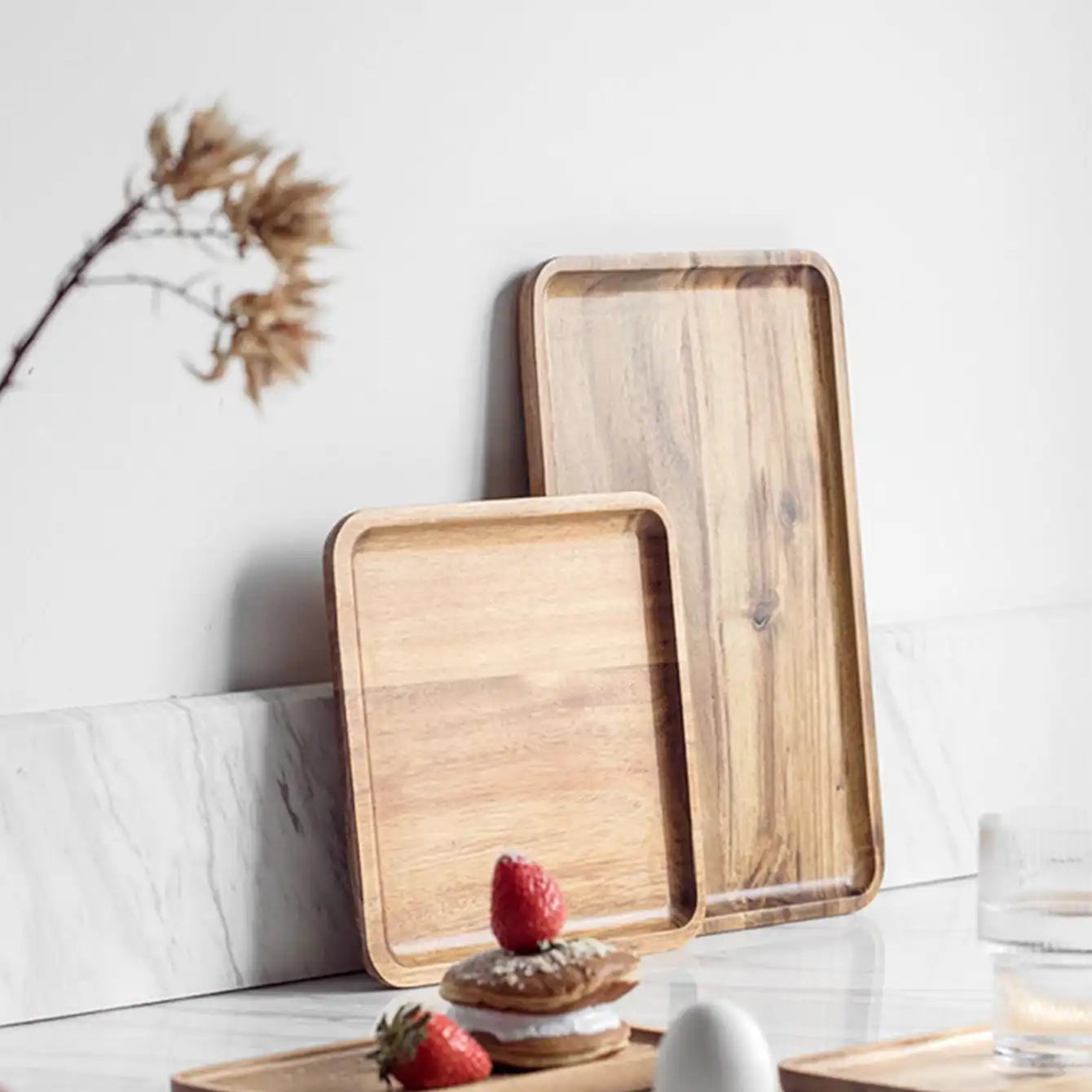 Bandejas Cuadradas de Madera