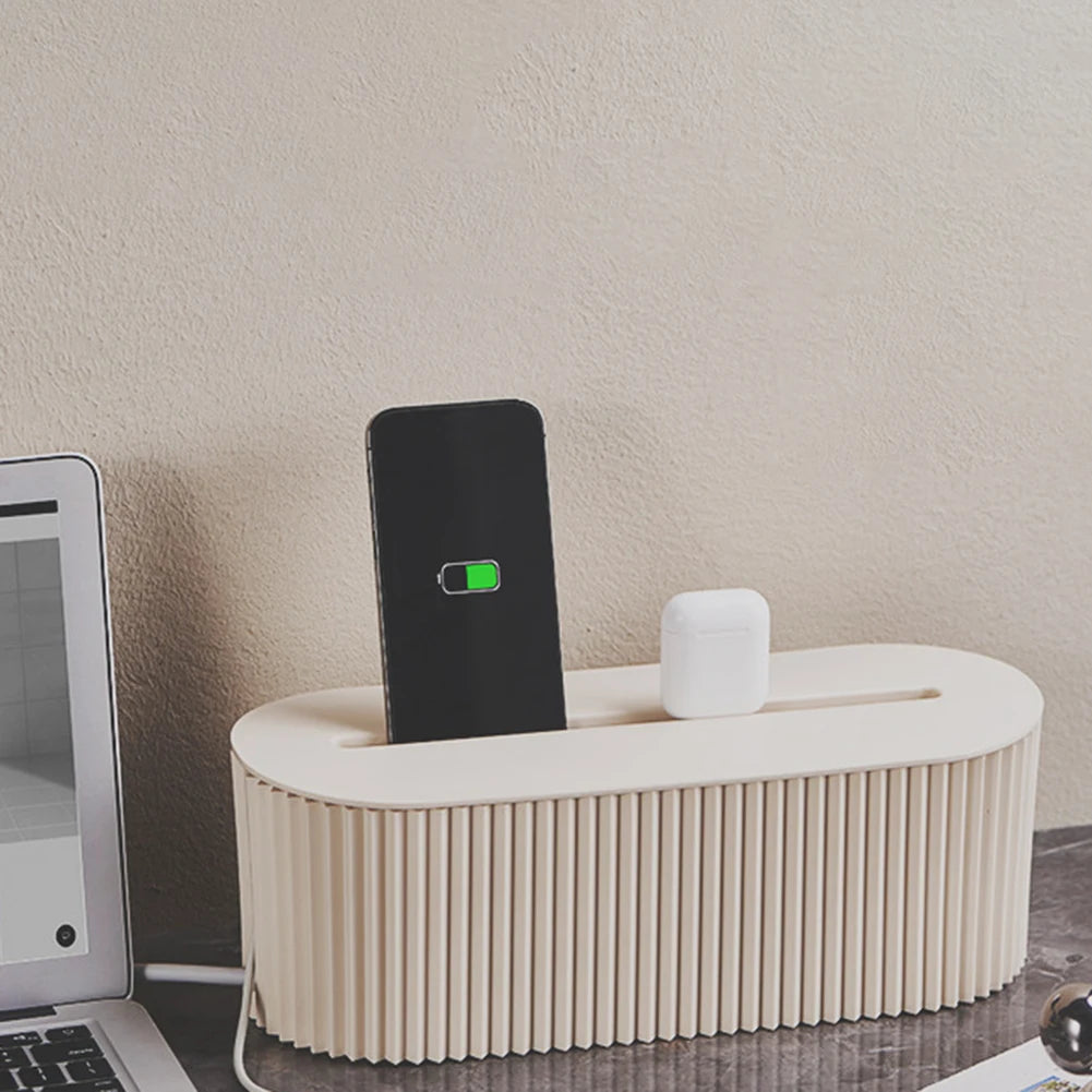 Caja Organizadora de Cables con Tapa