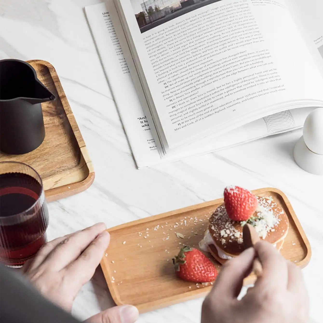 Bandejas Cuadradas de Madera