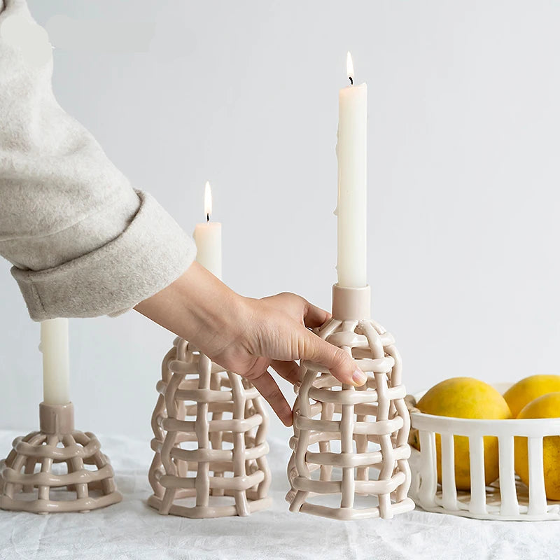 Portavelas de Cerámica