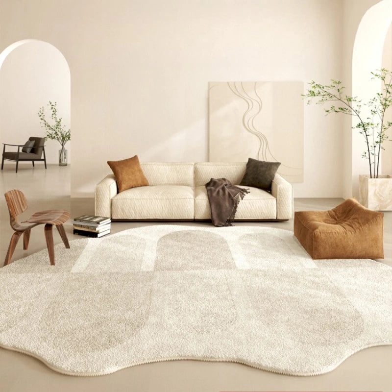 Alfombra Suave de Felpa Gruesa