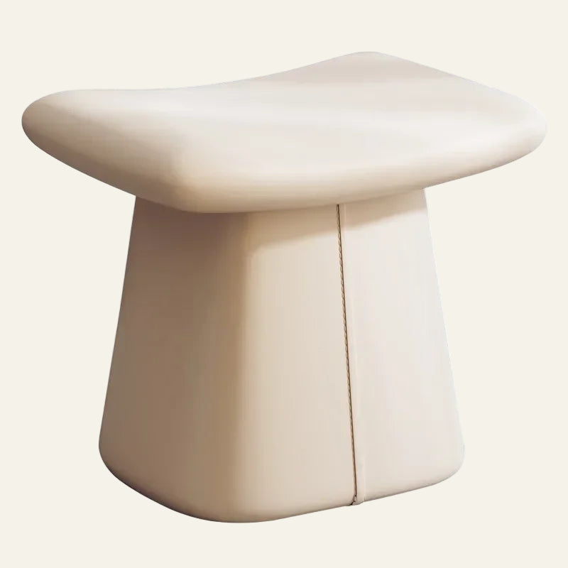 Taburete de Tocador de Cuero