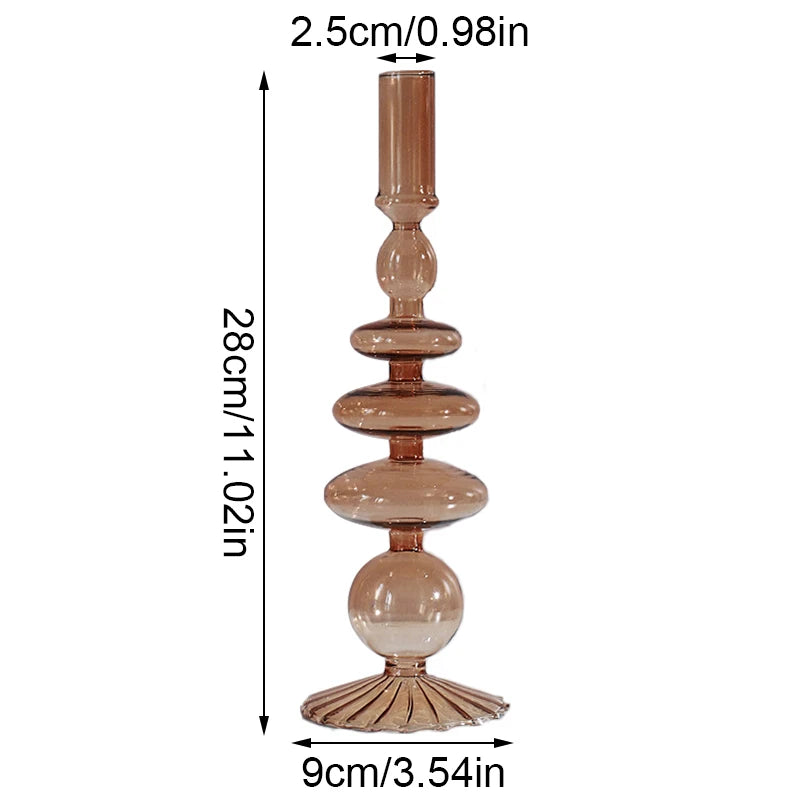 Portavelas de Cristal Hecho a Mano