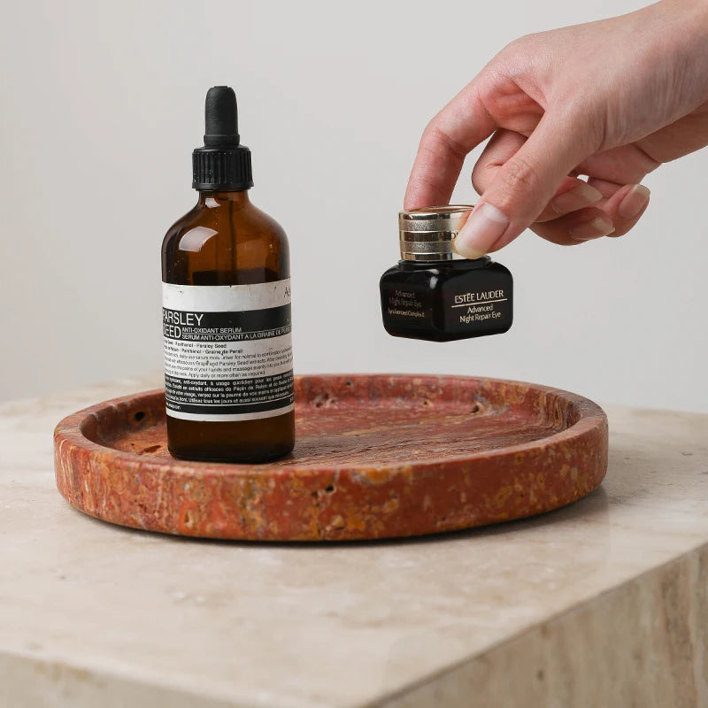 Bandeja de Mármol Travertino Rojo