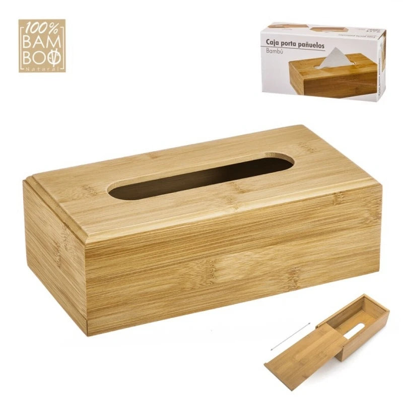 Caja Porta Pañuelos de Bambú Natural