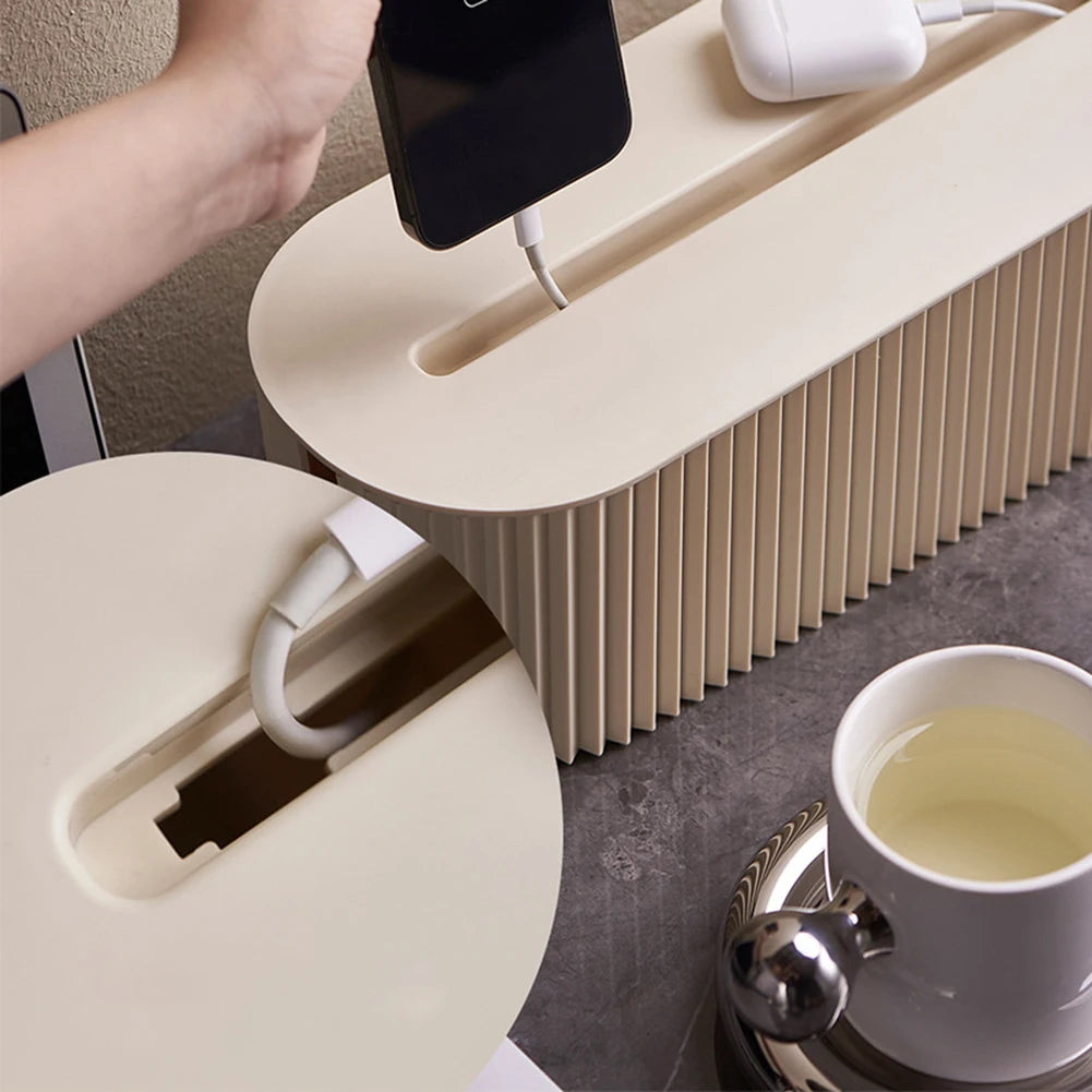 Caja Organizadora de Cables con Tapa