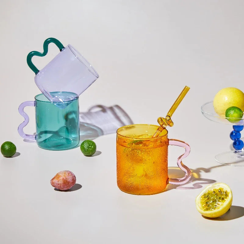 Pajita de vidrio de colores