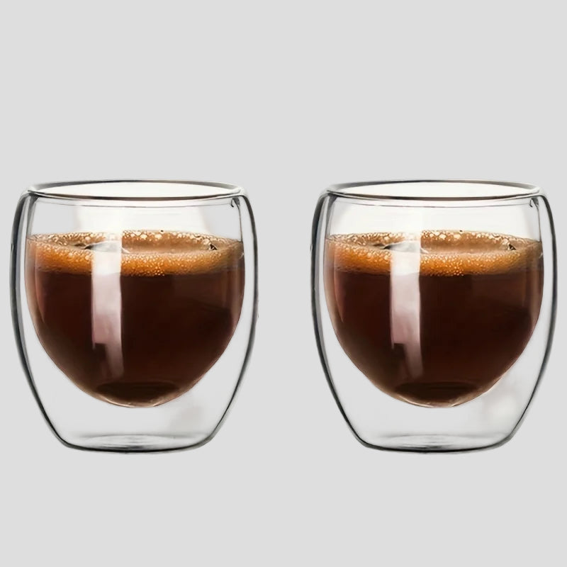 Set de 2 Vasos de Cristal Doble Pared