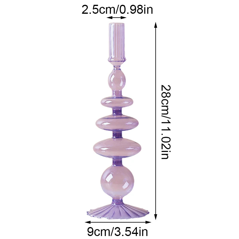 Portavelas de Cristal Hecho a Mano