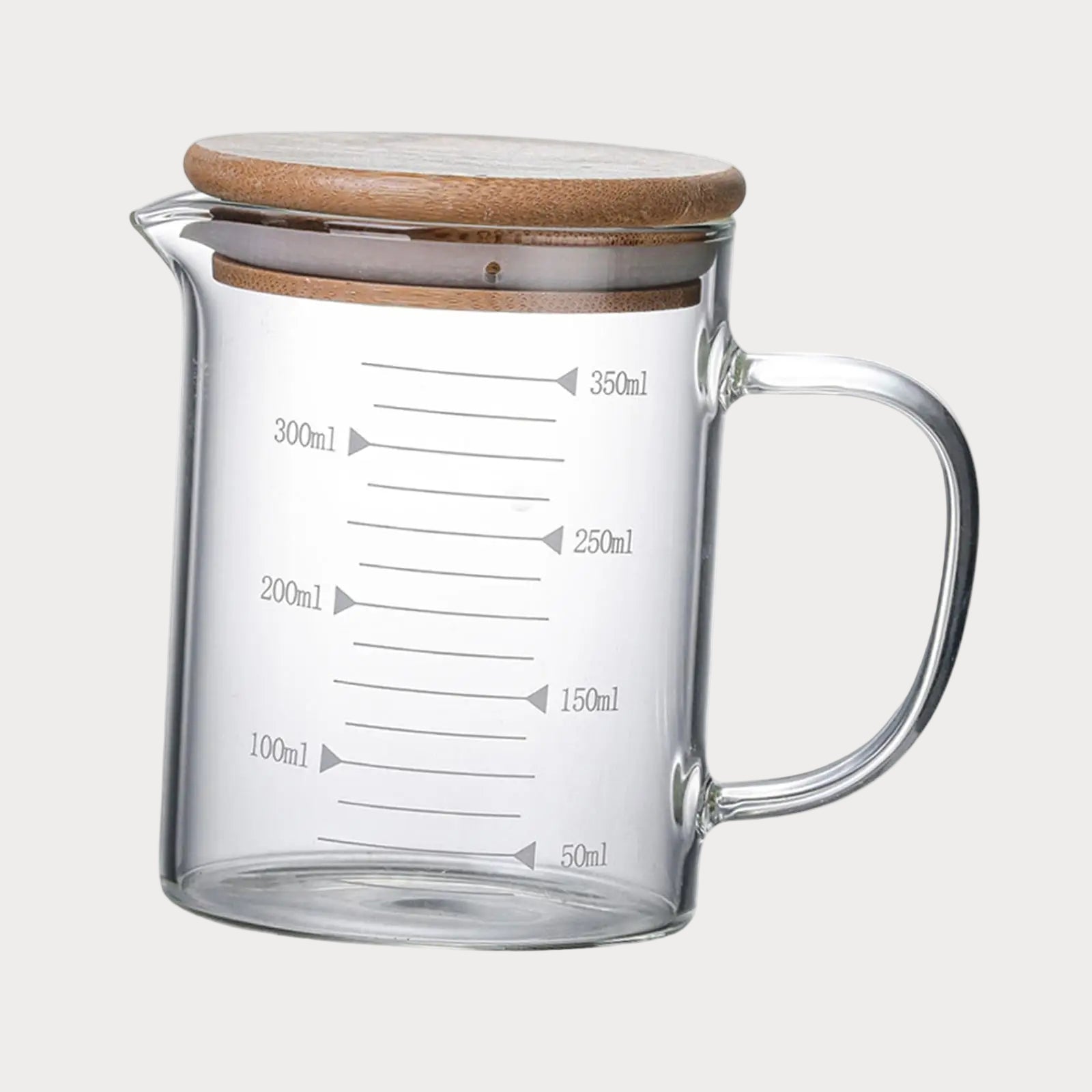 Jarra Medidora de Vidrio con Tapa