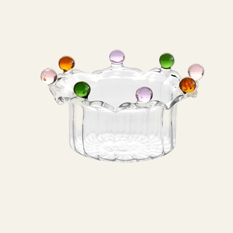 Bol de Cristal con Forma de Corona
