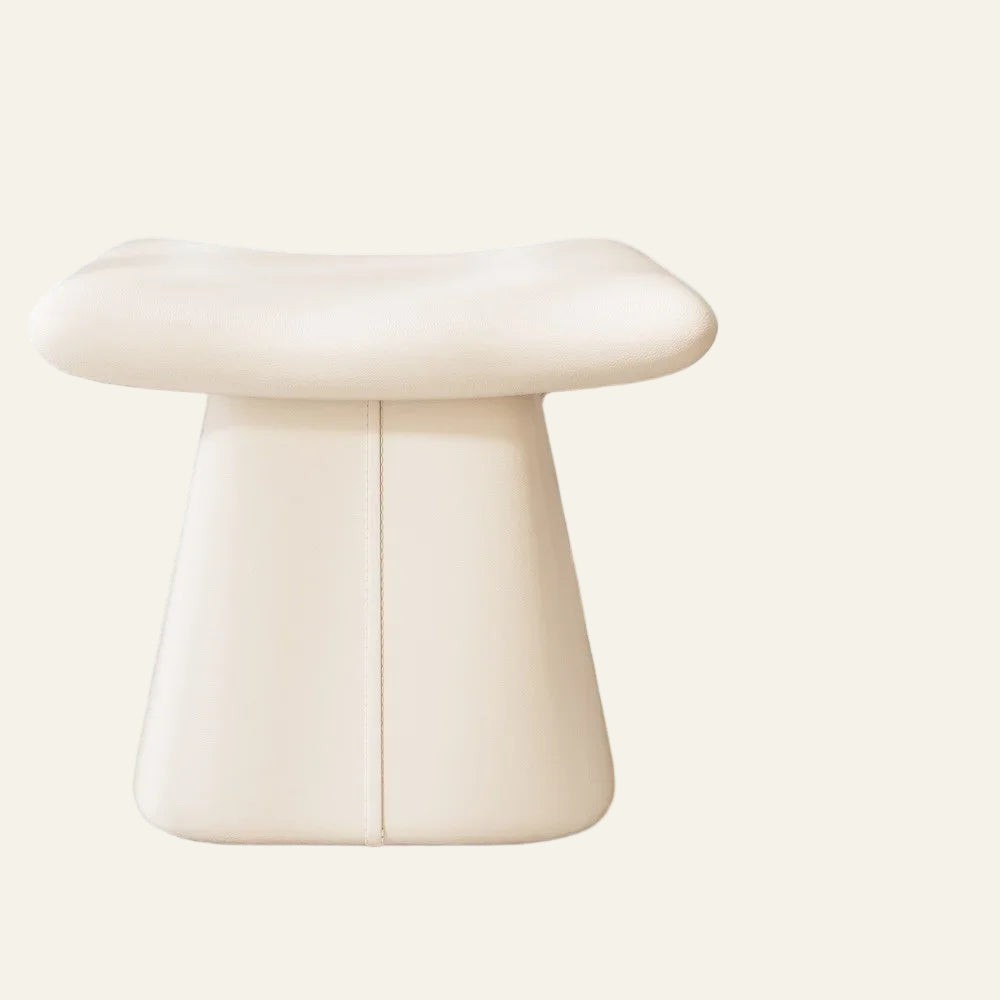 Taburete de Tocador de Cuero