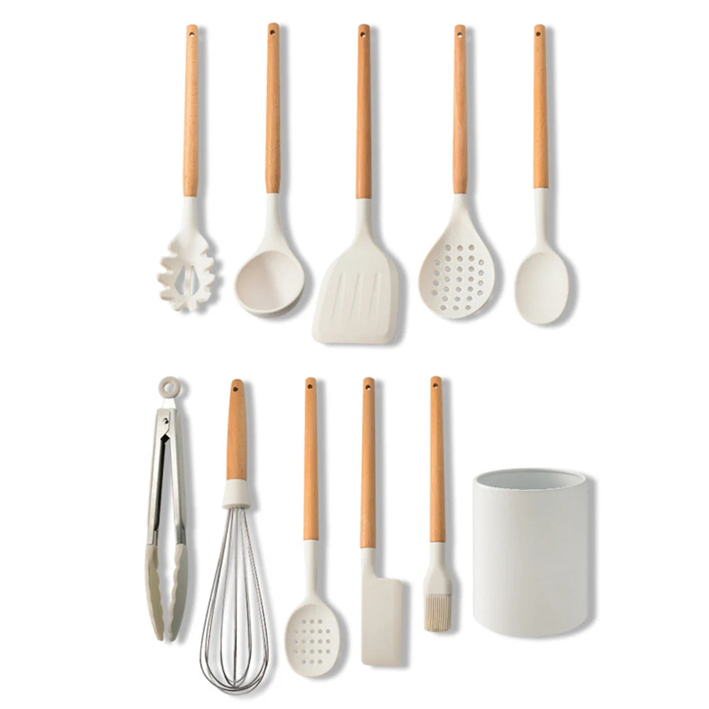 Set de 10 Utensilios de Cocina de Silicona
