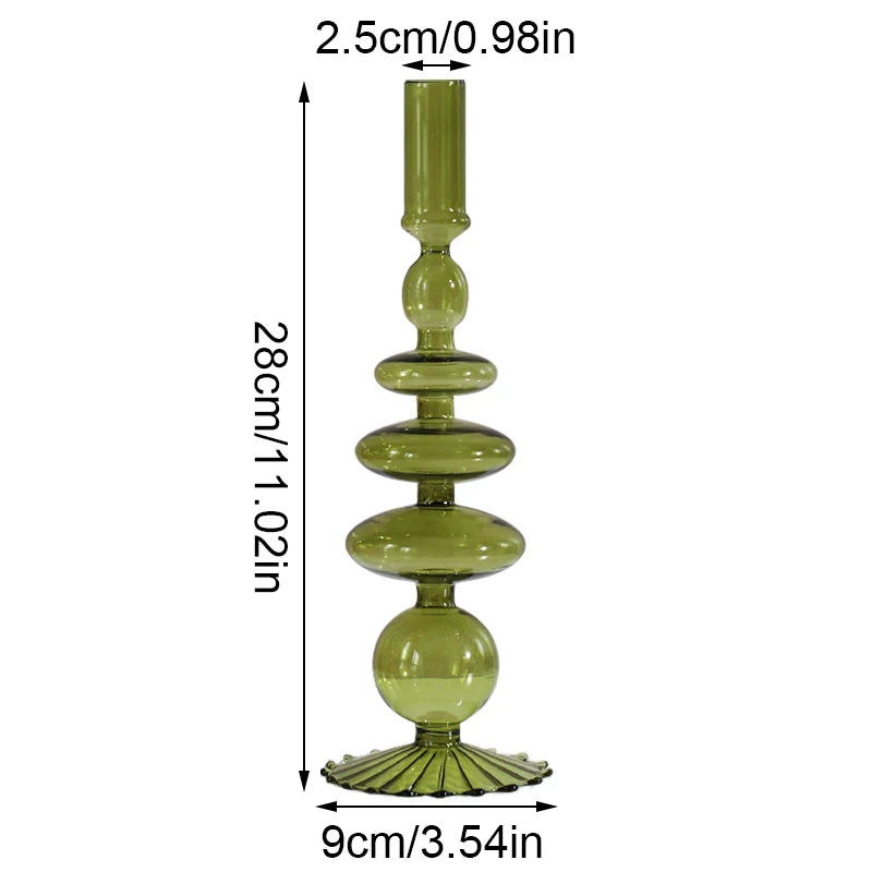 Portavelas de Cristal Hecho a Mano