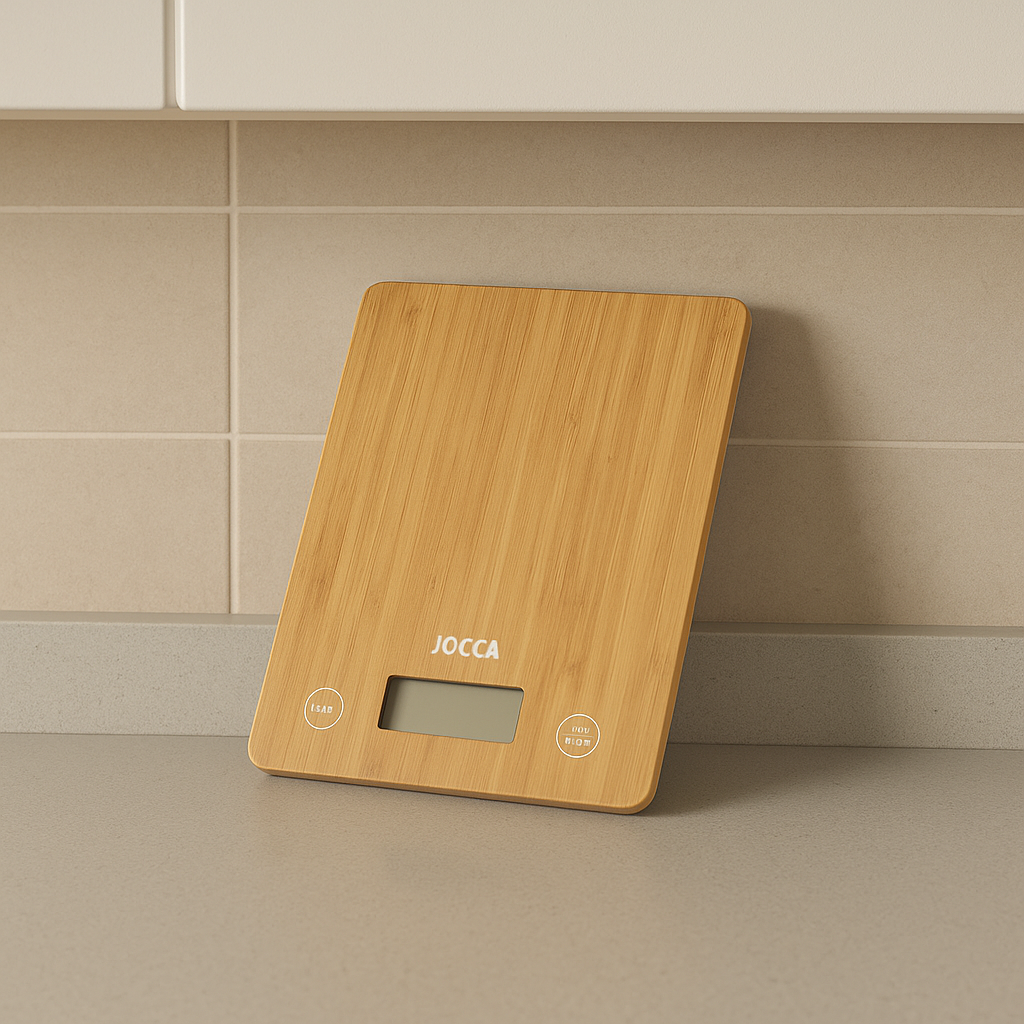 Báscula de Cocina Digital de Bambú