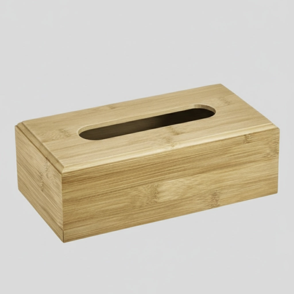 Caja Porta Pañuelos de Bambú Natural