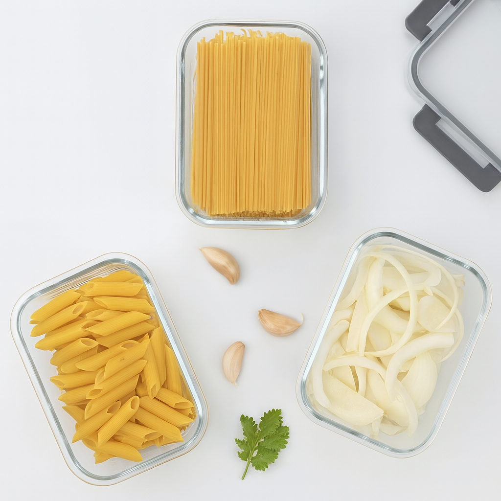 Set de 4 Recipientes de Vidrio