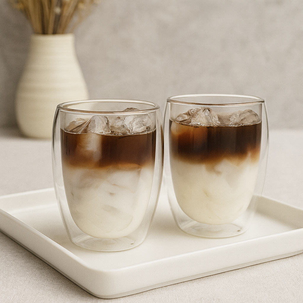 Set de 2 Vasos de Cristal Doble Pared