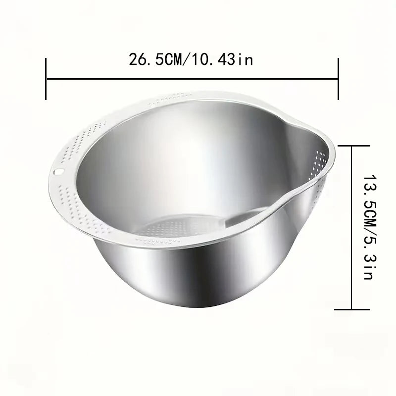 Bol Escurridor de Acero Inoxidable