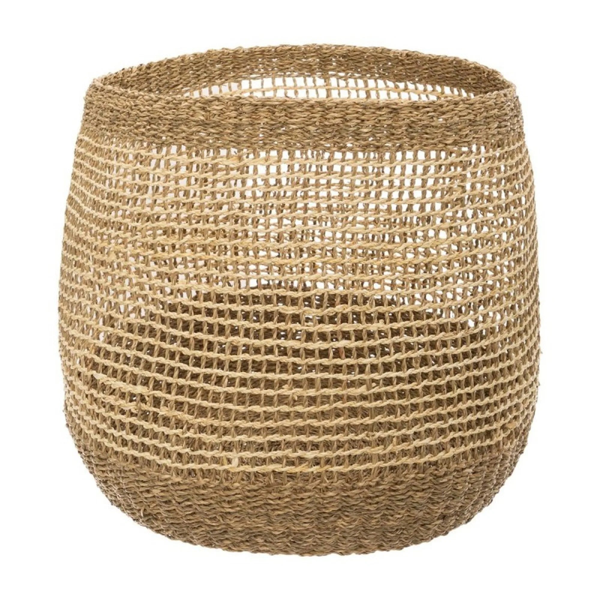 Set de 3 Cestas Decorativas de Palma Trenzada