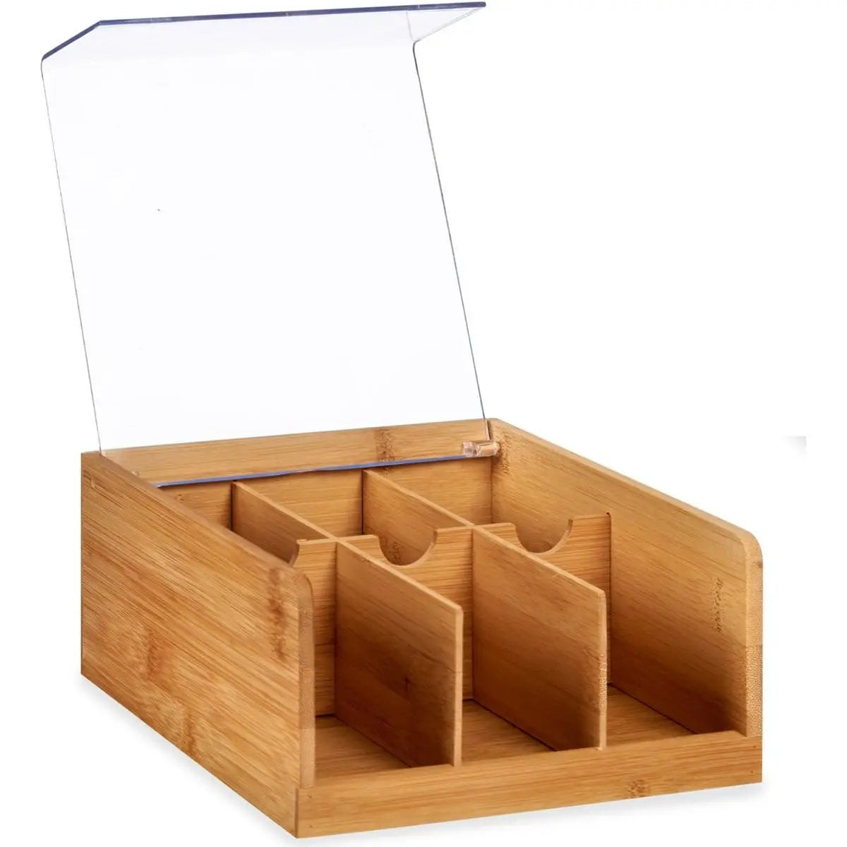 Caja de Té de Bambú con 6 Compartimentos