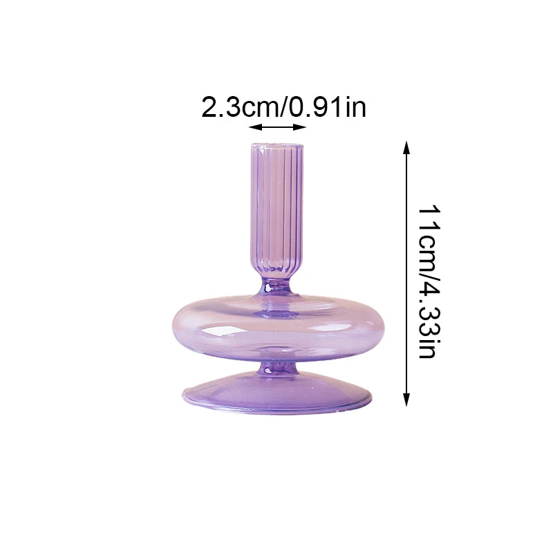 Portavelas de Cristal Hecho a Mano