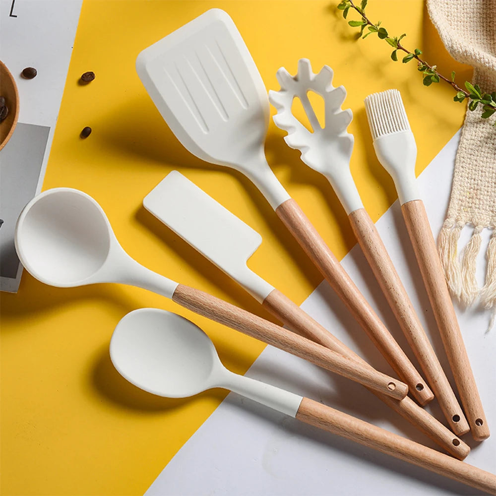 Set de 10 Utensilios de Cocina de Silicona