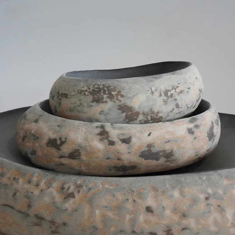 Plato Ovalado Imitación Piedra