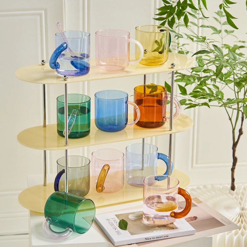 Taza de Vidrio con Asa Gruesa