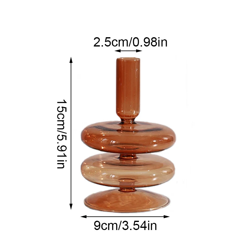 Portavelas de Cristal Hecho a Mano