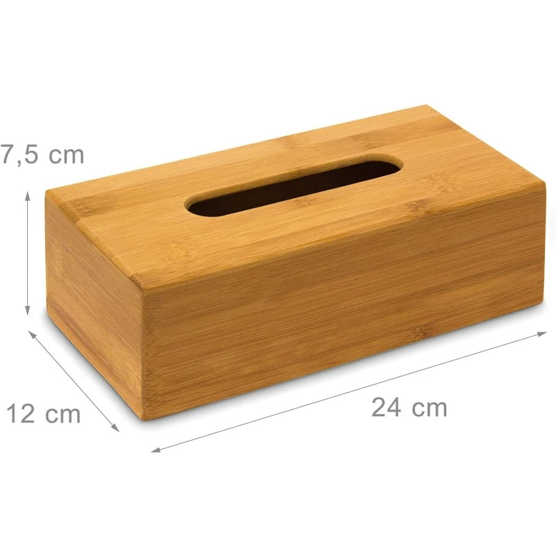 Caja Porta Pañuelos de Bambú Natural