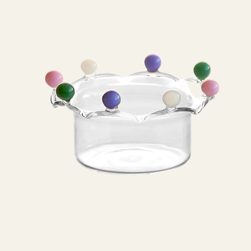 Bol de Cristal con Forma de Corona