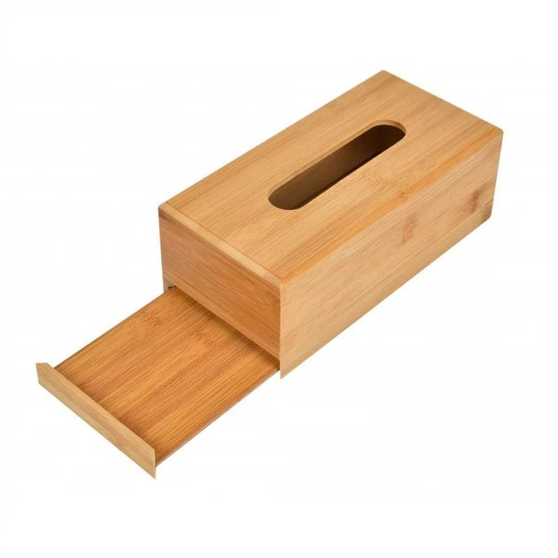 Caja Porta Pañuelos de Bambú Natural