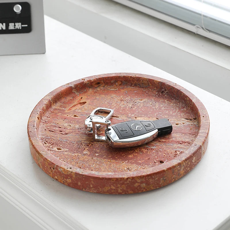 Bandeja de Mármol Travertino Rojo