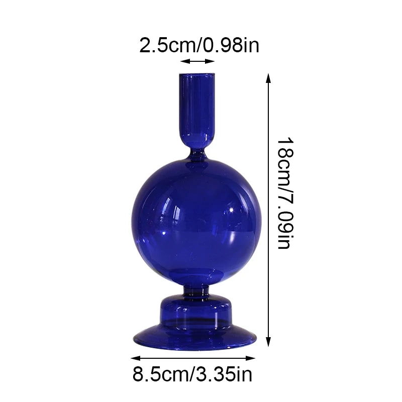 Portavelas de Cristal Hecho a Mano