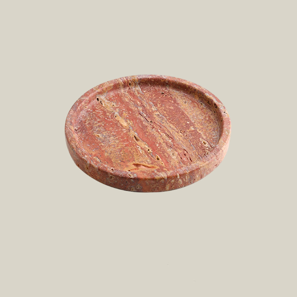 Bandeja de Mármol Travertino Rojo