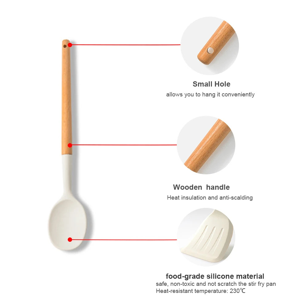 Set de 10 Utensilios de Cocina de Silicona