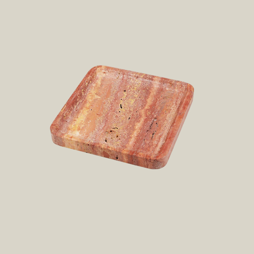 Bandeja de Mármol Travertino Rojo