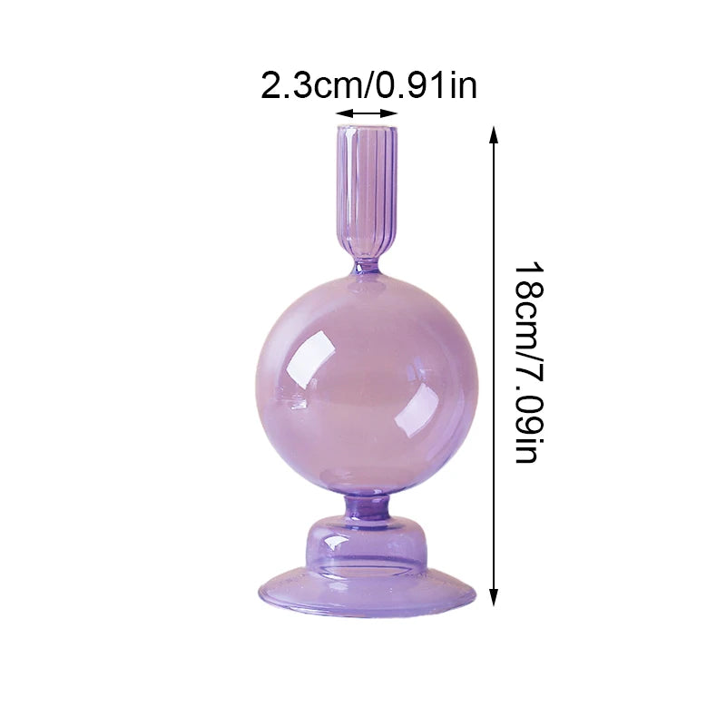 Portavelas de Cristal Hecho a Mano