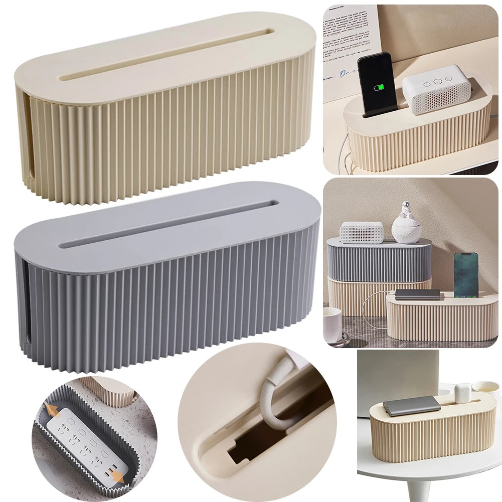 Caja Organizadora de Cables con Tapa
