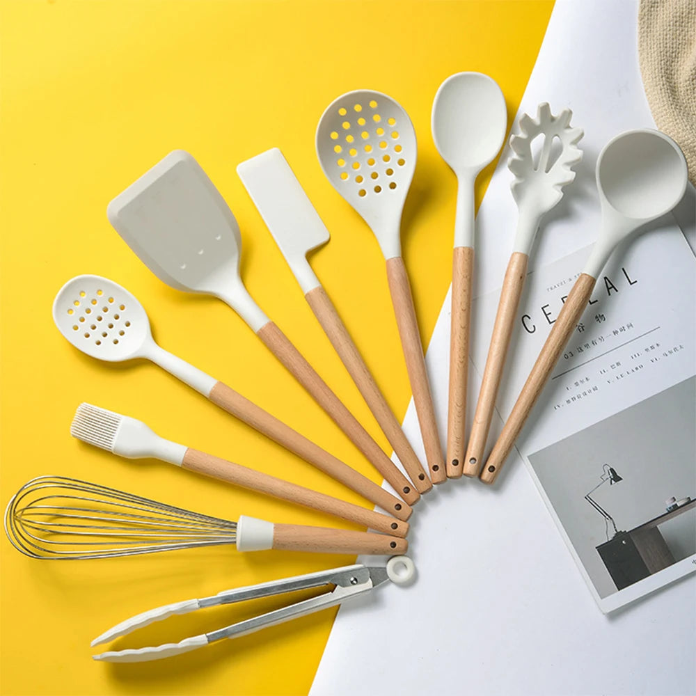 Set de 10 Utensilios de Cocina de Silicona