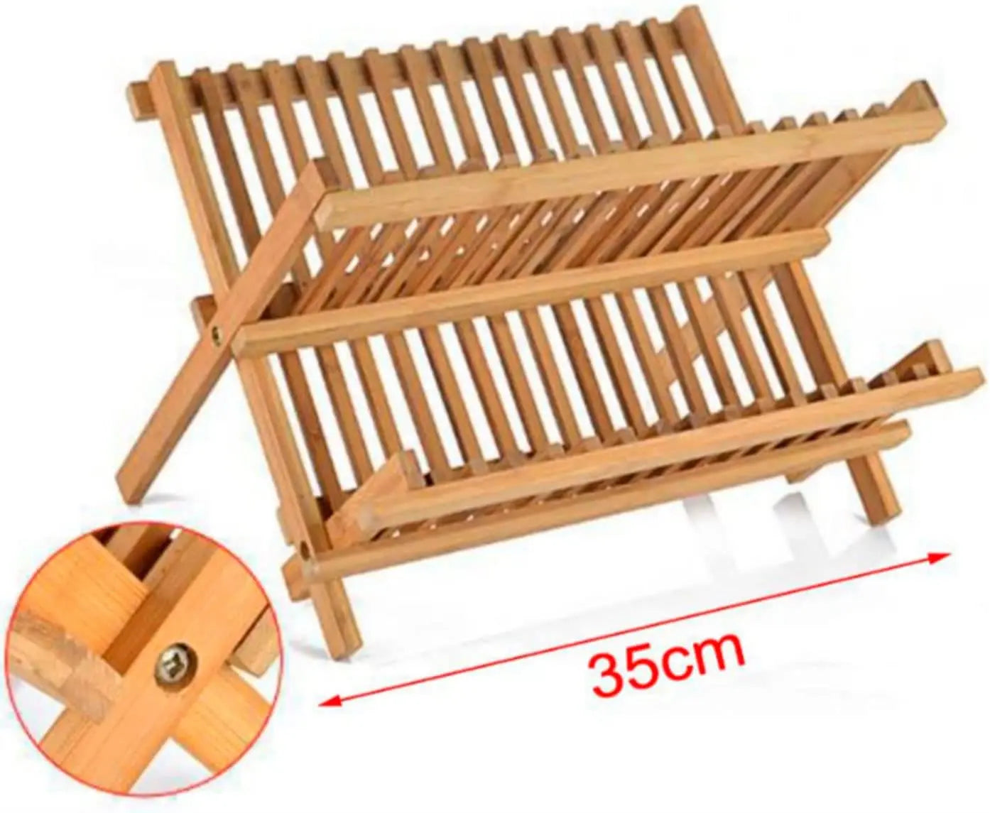 Escurreplatos Plegable de Bambú
