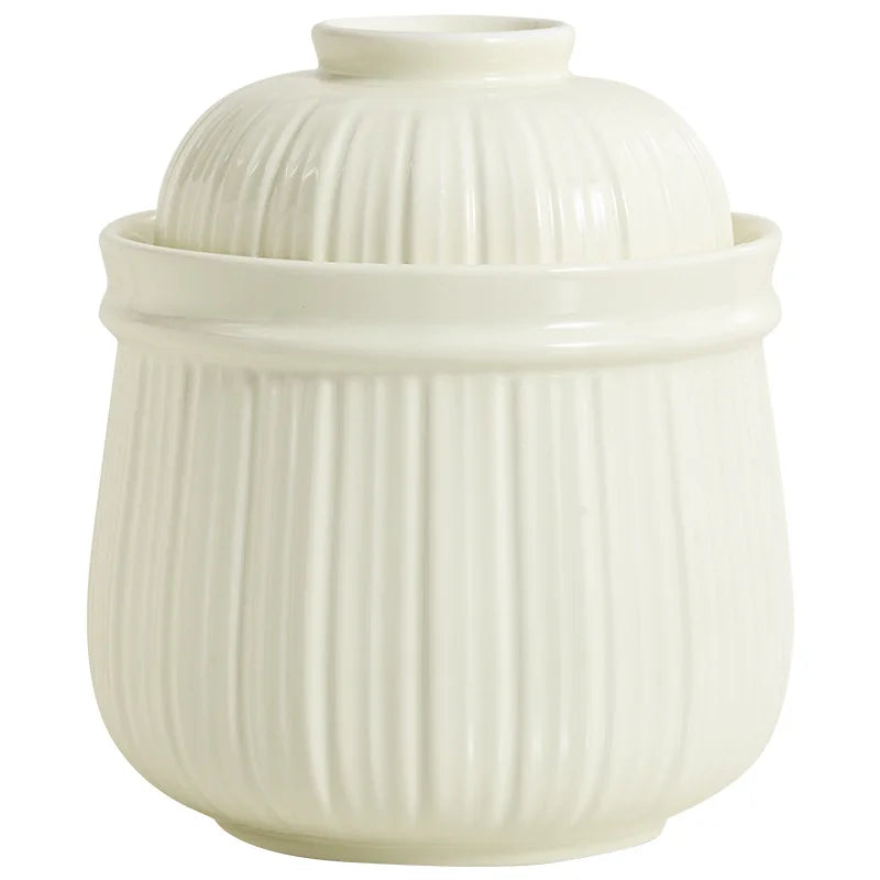 Tarro de Cerámica Estilo Nórdico para Kimchi y Fermentados