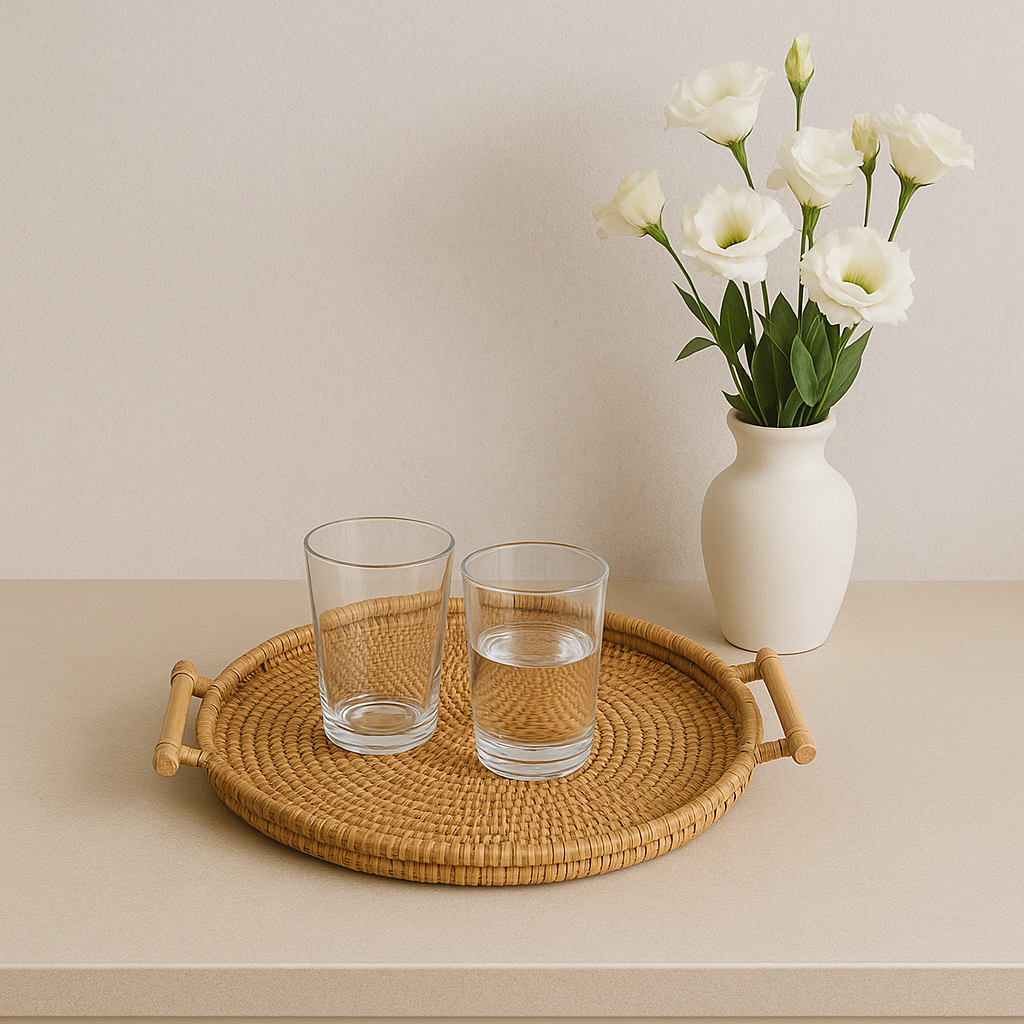 Bandeja Redonda de Ratán