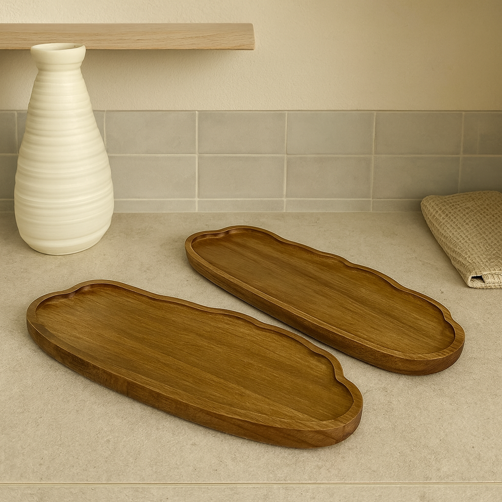 Bandeja de Madera Estilo Japonés