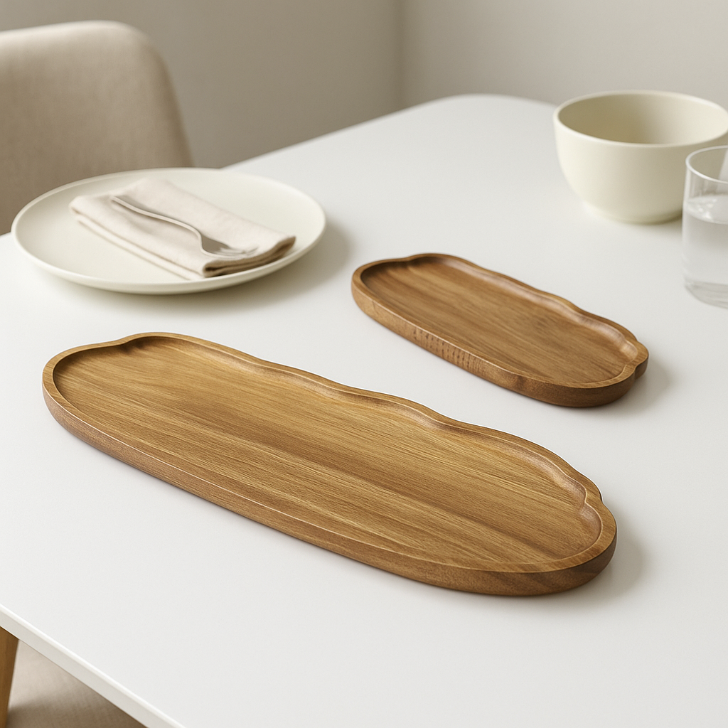 Bandeja de Madera Estilo Japonés