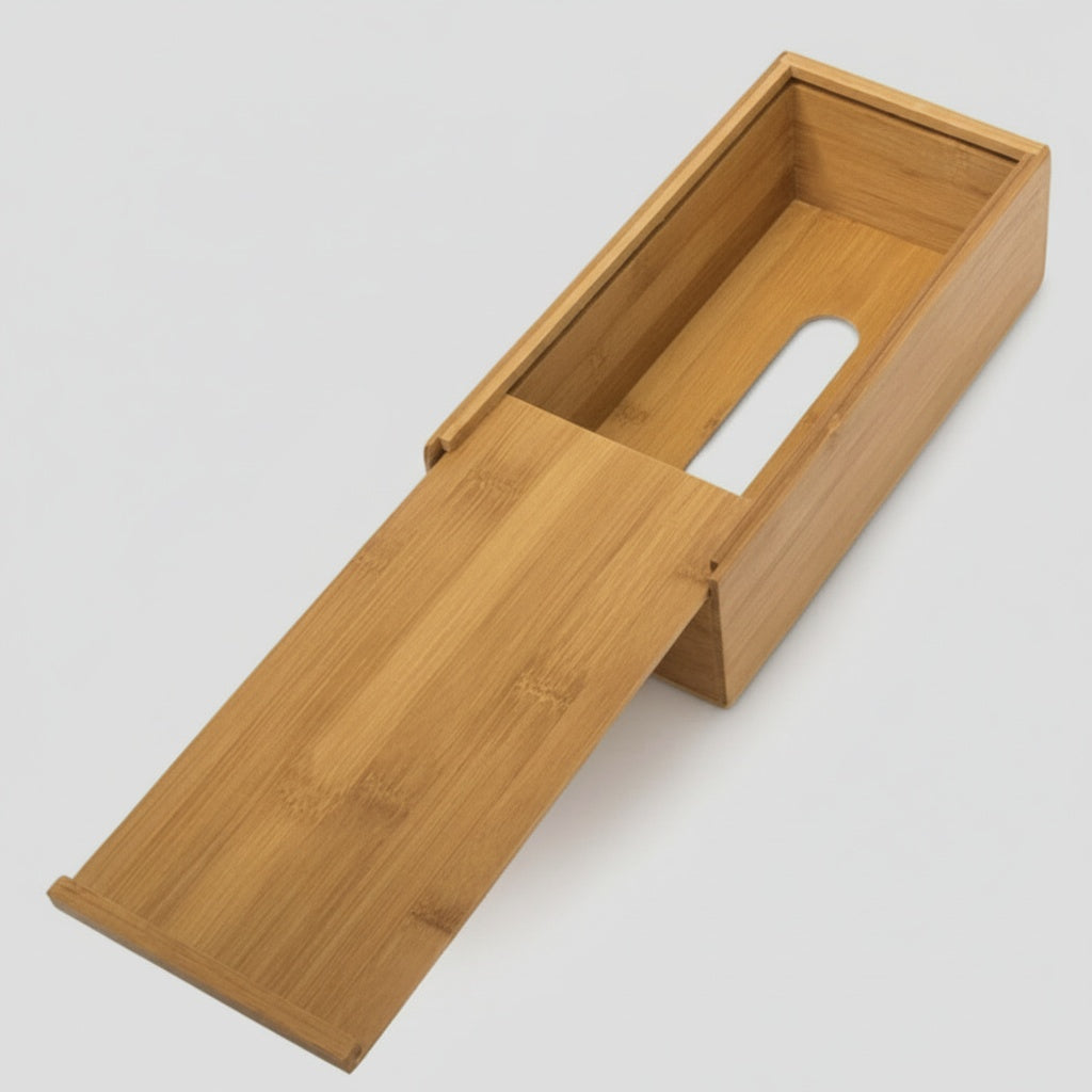 Caja Porta Pañuelos de Bambú Natural